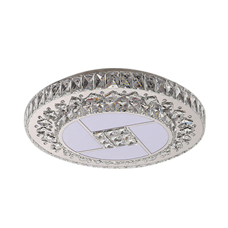 Minimalist Stainless Steel Led Pendant Light With Crystal Design