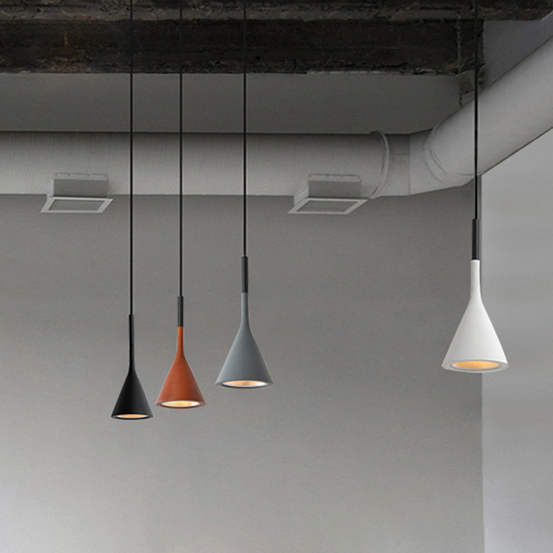 Modern Resin Geometric Hanging Lamp With 1 Bulb - Bedroom Ceiling Lighting