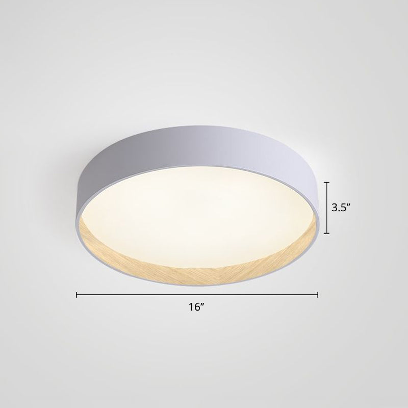 Nordic Led Ceiling Flush Mount Lamp With Acrylic Diffuser For Kitchen White / 16