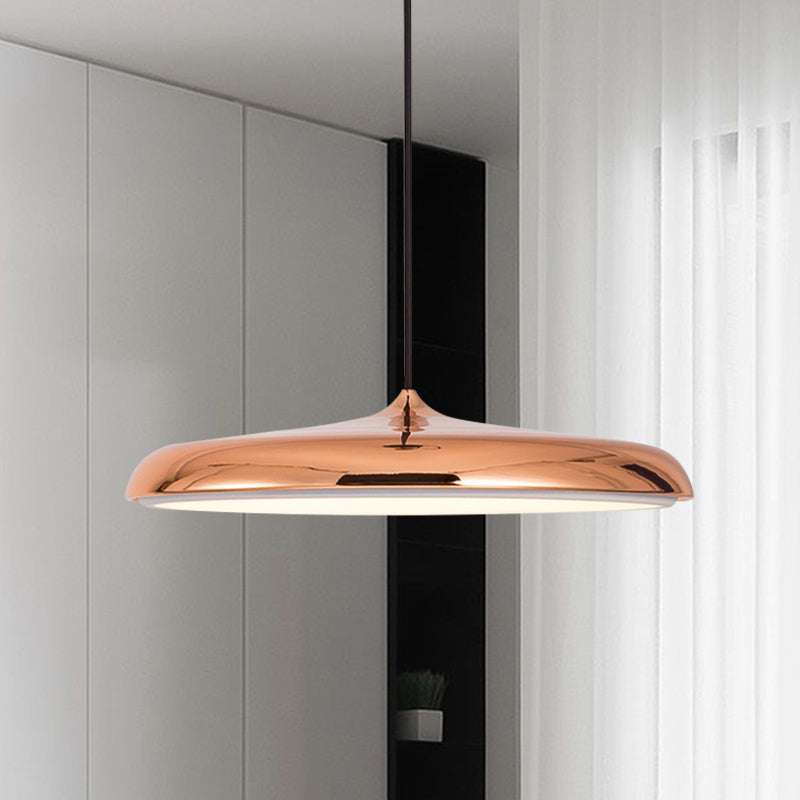 Modern Metal Pendant Light With White/Pink/Yellow Shade - 10/16 Diameter Warm/White Lighting