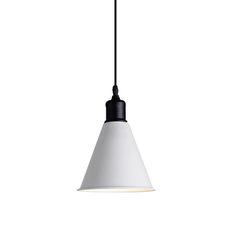 Adjustable Cord Metal Pendant Light For Dining Table - Modern 1-Light Conical Ceiling (7.5/8.5
