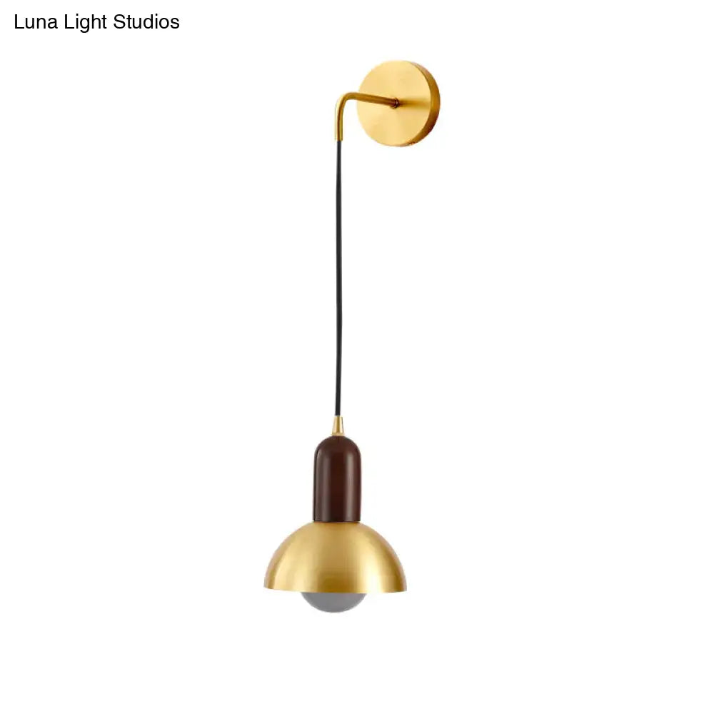 All Copper Bedside Wall Lamp Light Luxury Post Modern Simple Living Room Background Wall Aisle Retro Creative