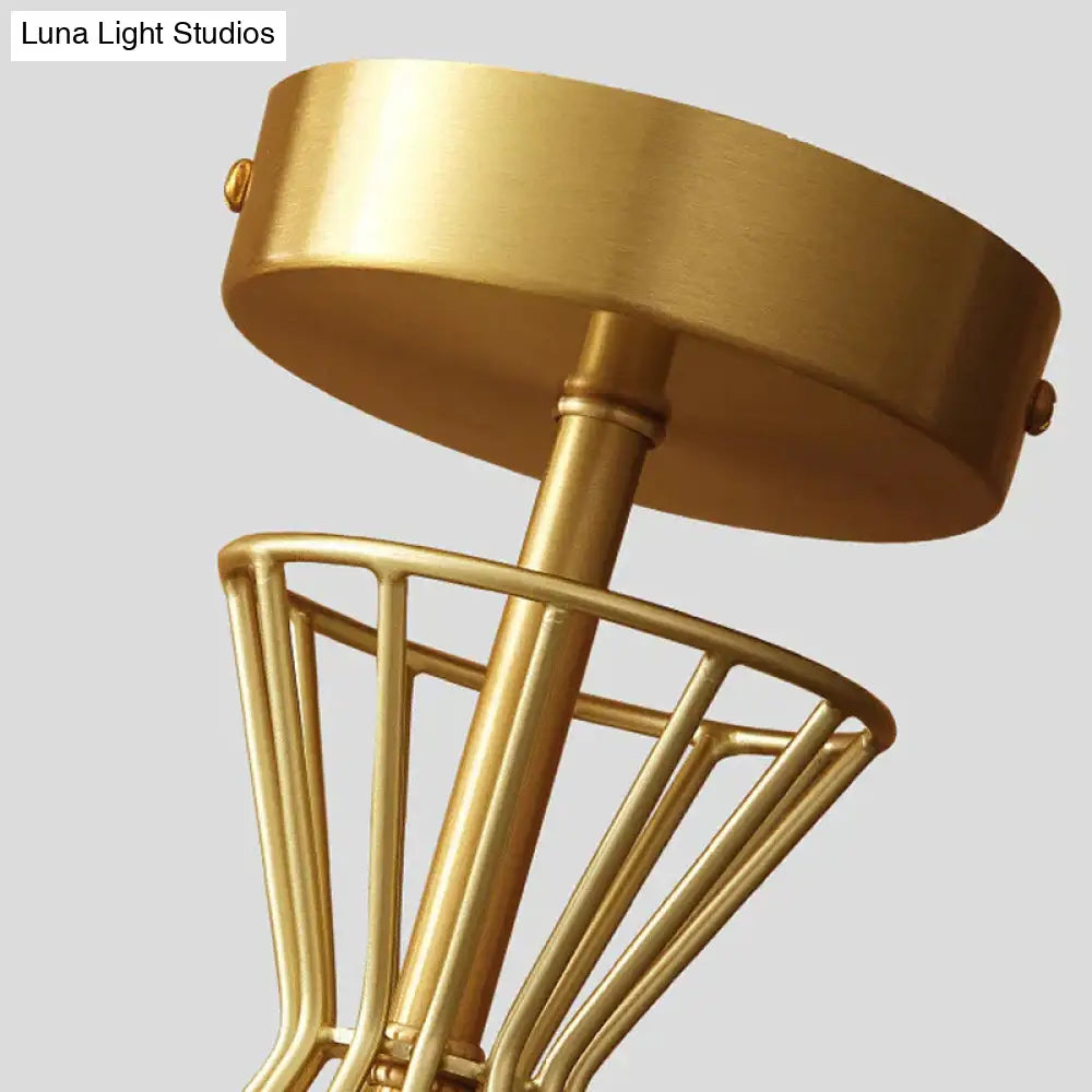 American All-Copper Balcony Ceiling Lamp