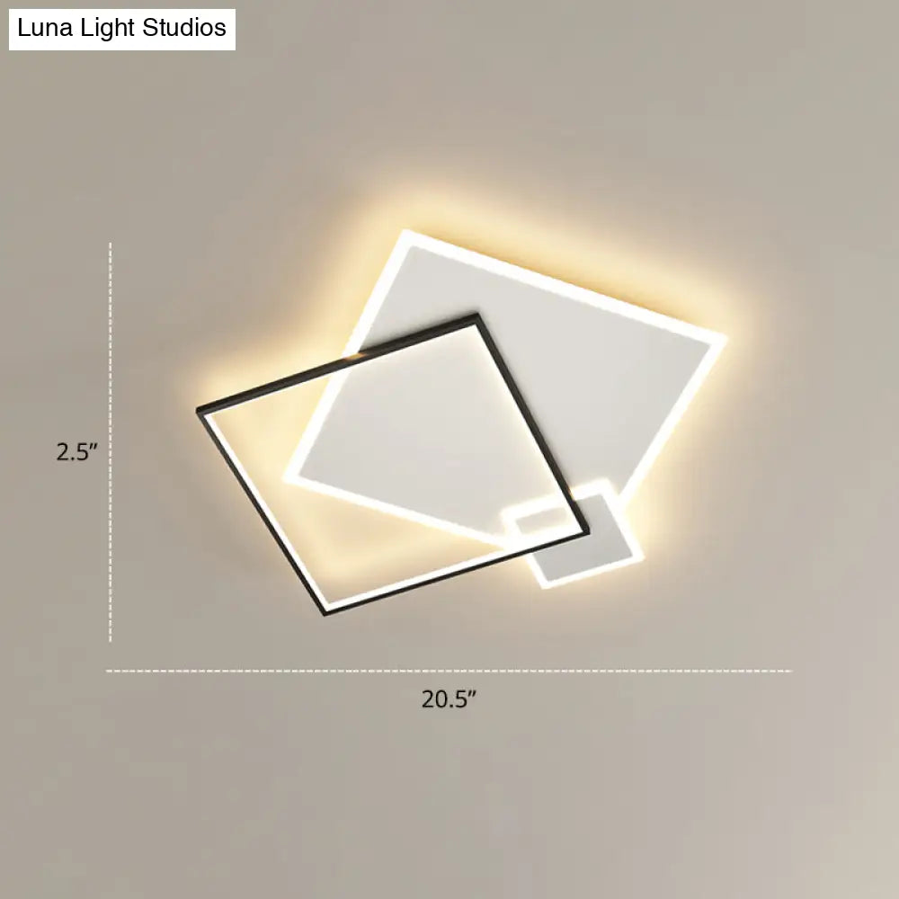 Bedroom Brilliance In A Stack: Minimalistic Led Metal Flush Mount Ceiling Ligh