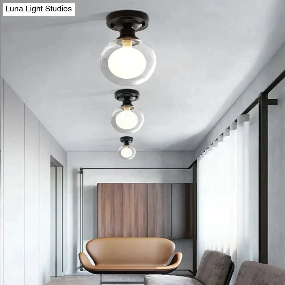 Chana - Modern Minimalist Glass Bulb Lamp Ceiling Lamp Ceiling