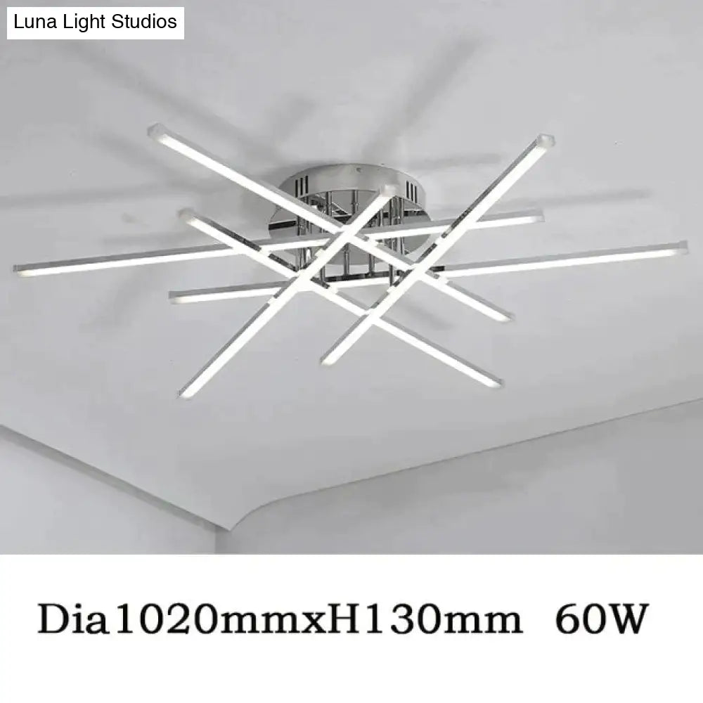 Chrome Plated Finish Modern Led Ceiling Lights For Living Room Bedroom Study Home Deco Lamp /