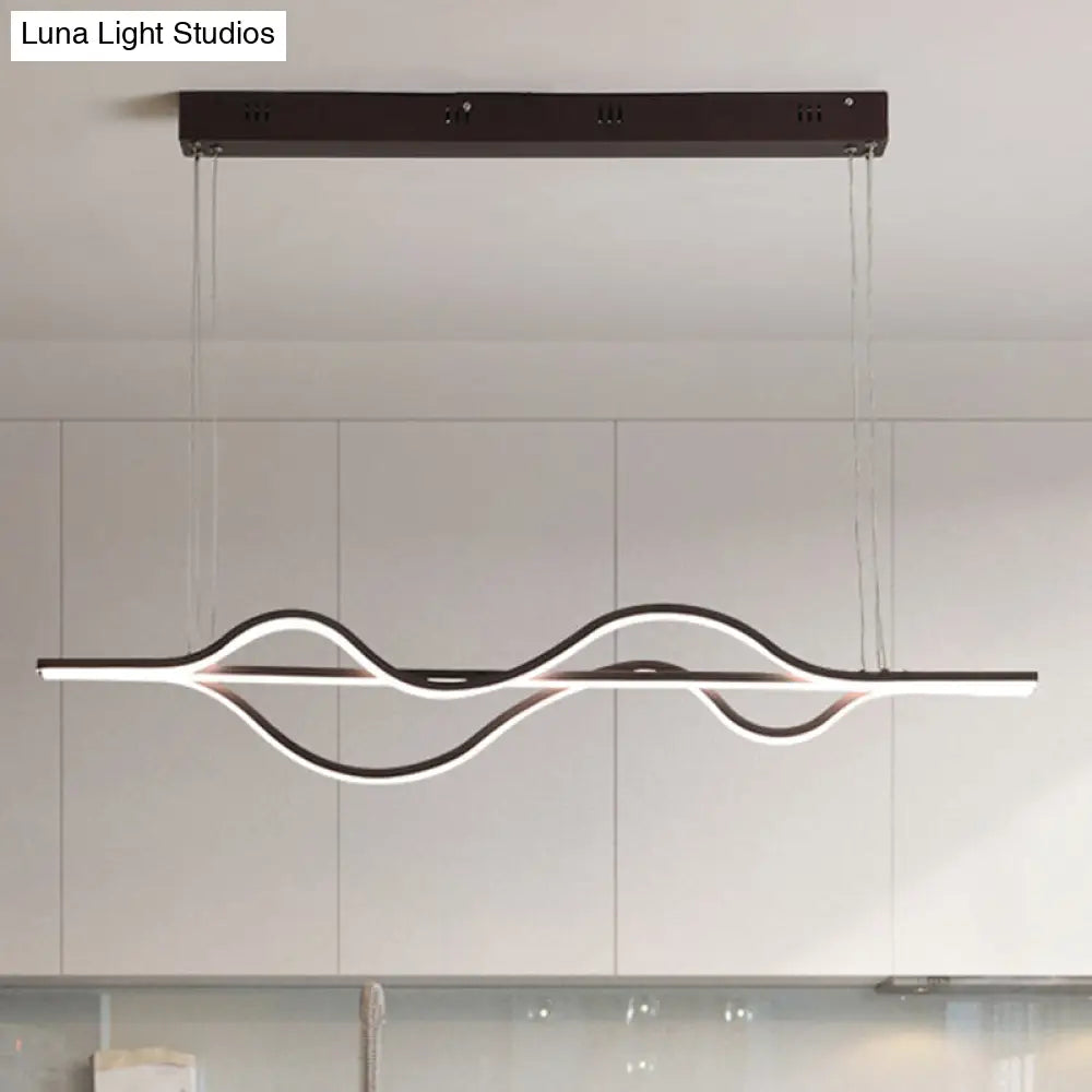 Contemporary Island Lighting: Brown Lines Led Acrylic Ceiling Fixture