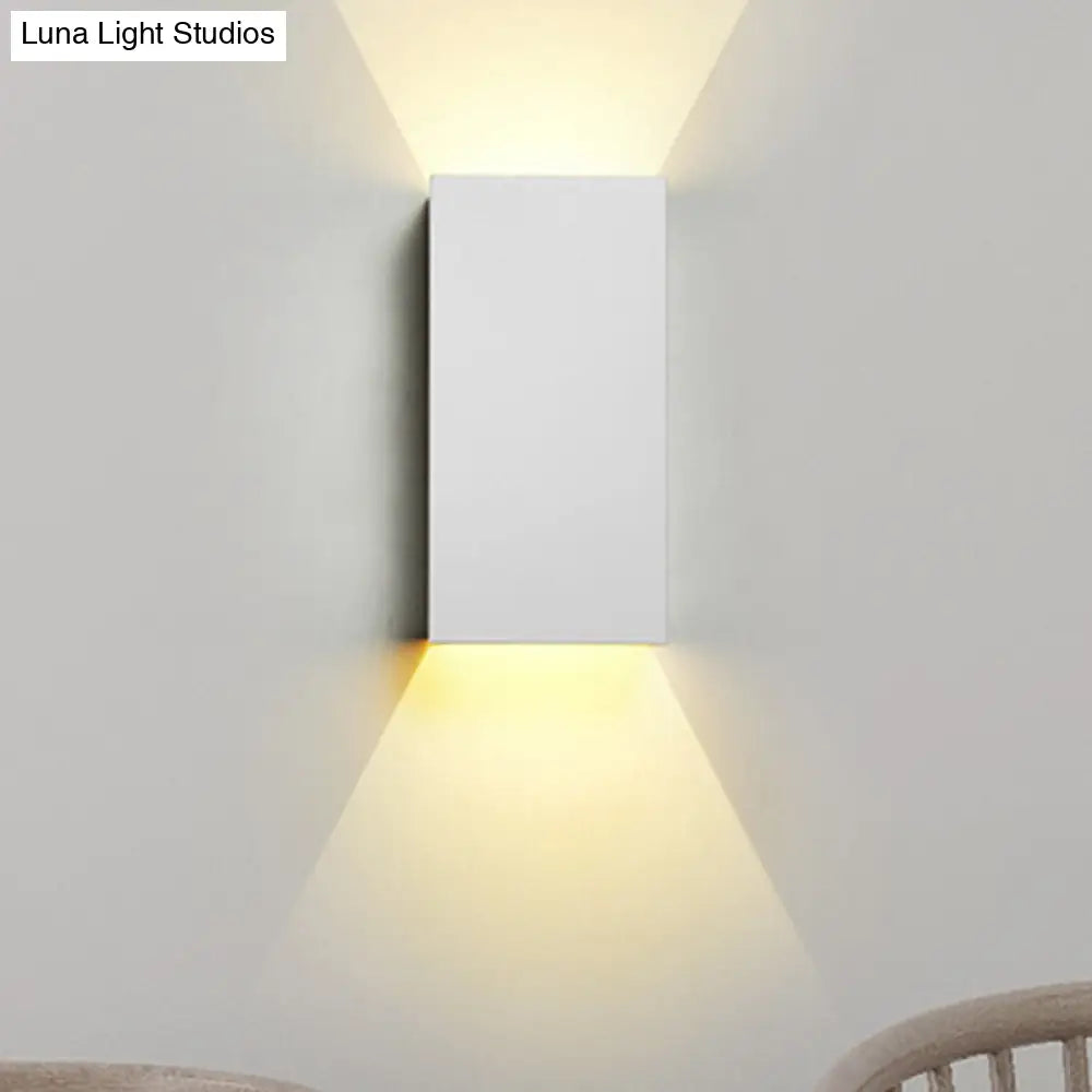 Contemporary Led Wall Sconce In Metal Gold/Coffee/Grey For Bedroom