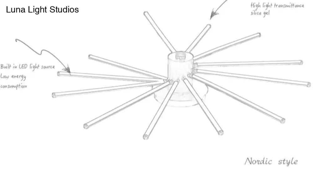 Contemporary Simple Creative Living Room Led Revolving Fireworks Ceiling