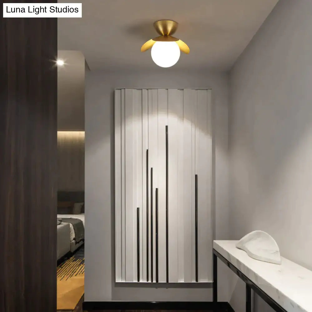 Emerson - Nordic Flower Corridor Aisle Lamp All Copper Cloakroom Ceiling Lamp