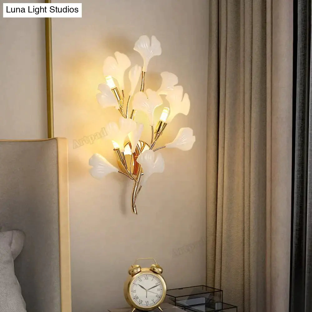 Flora - Modern Porcelain Leaves Wall Lights for Bedroom living room Wall Decoration
