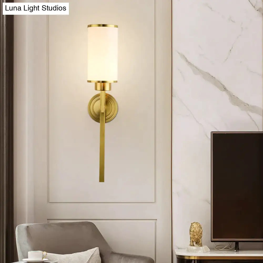 Full Copper Wall Lamp Simple Classic Bedroom LED Head TV Background Wall Stairwell Copper Wall Lamp Copper Wall Lamps