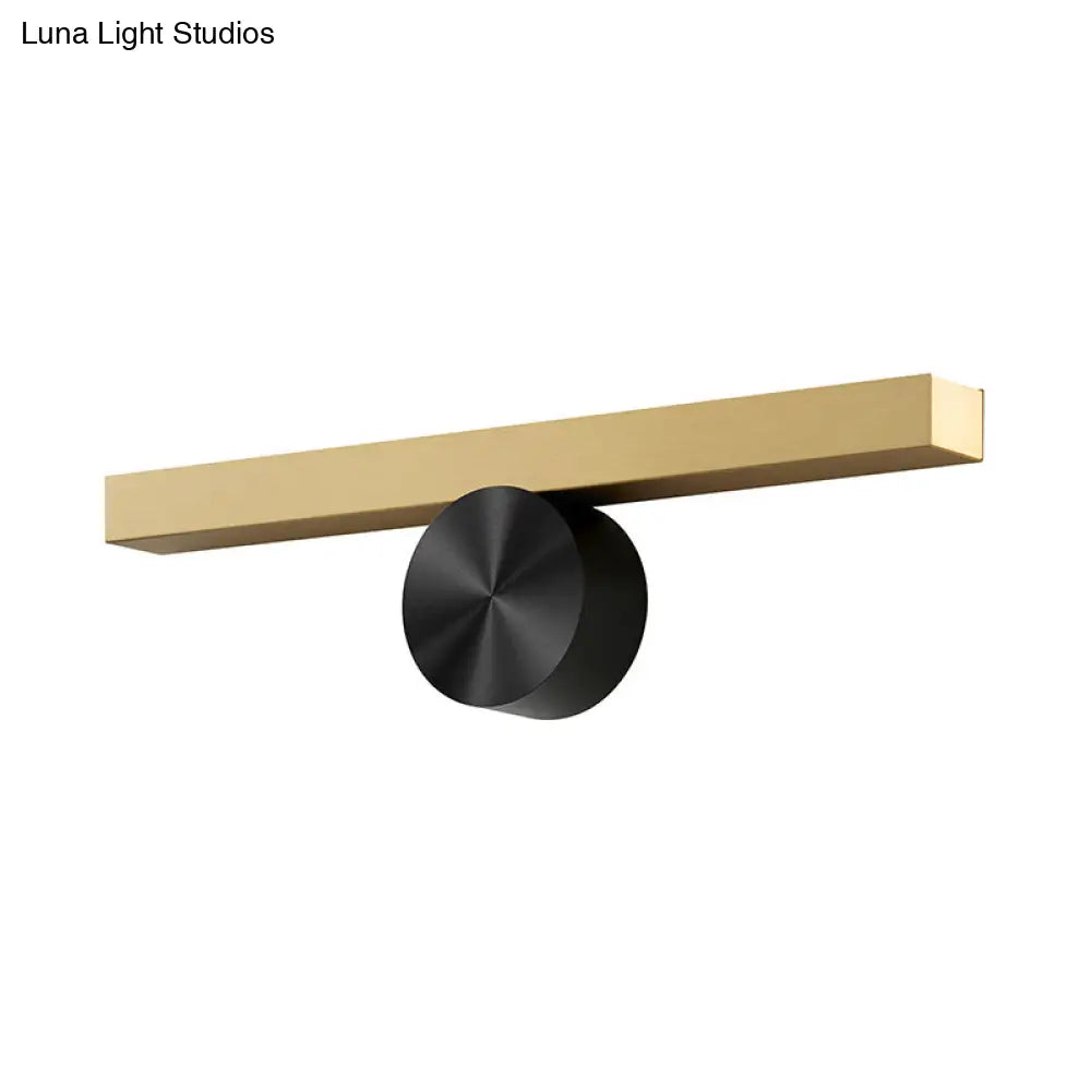 Gold Metal Linear Led Wall Mount Light Fixture For Corridor - Modern Sconce Lighting