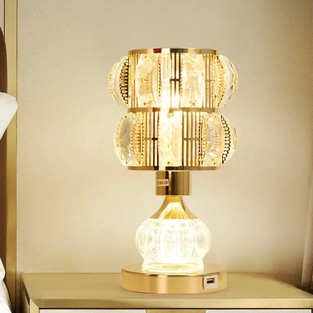 Hailey - Mid-Century Table Lamp Gold / C
