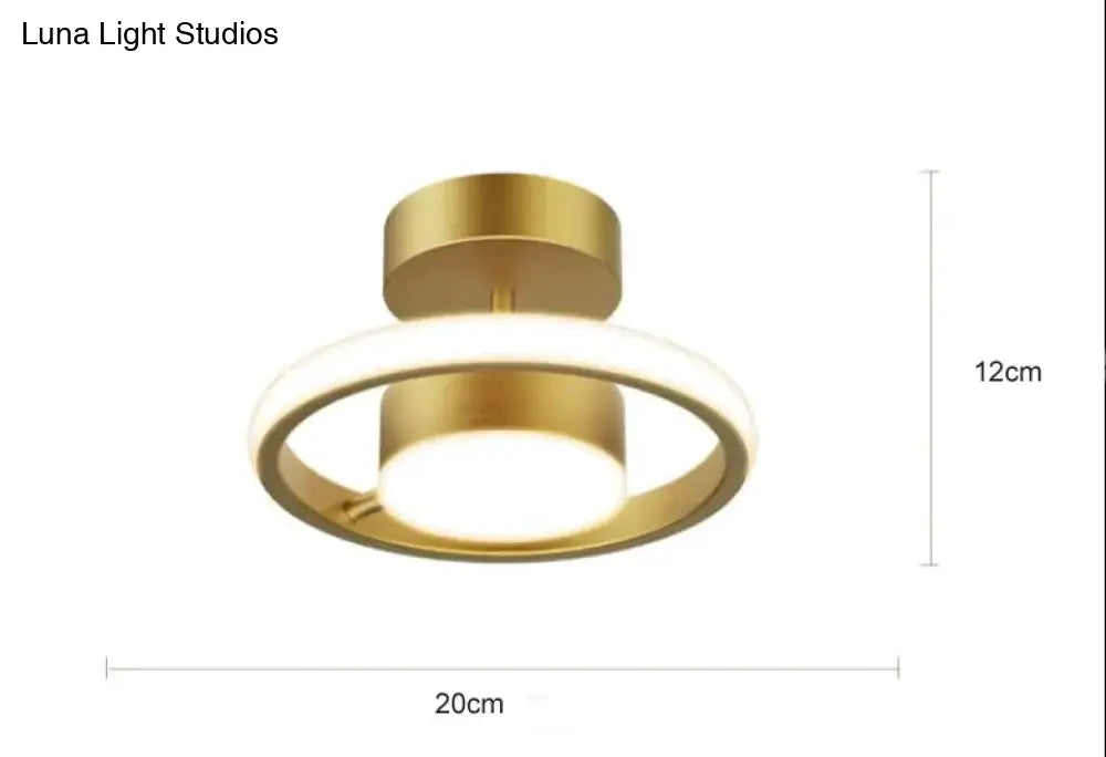 Led Ceiling Lamp With Copper Corridor