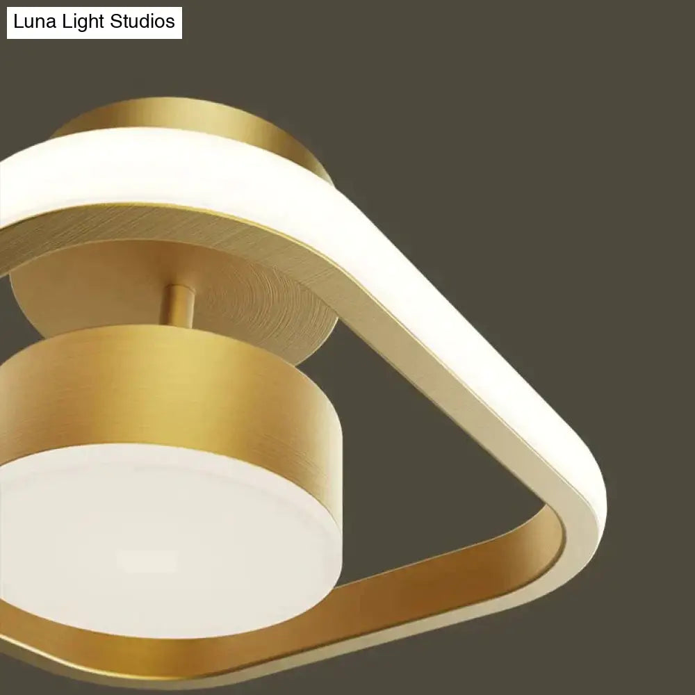 Led Ceiling Lamp With Copper Corridor