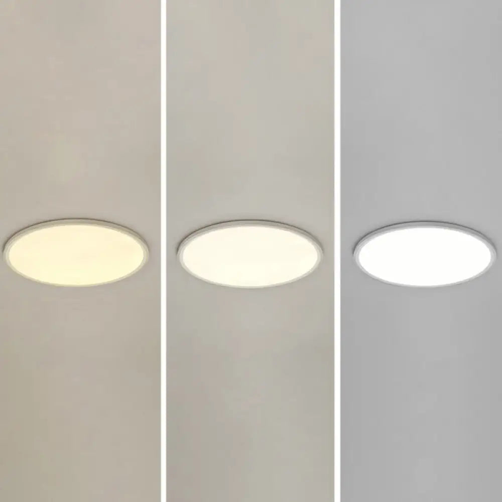 Led Ceiling Mount Fixture - Ultrathin & Simple Acrylic Flushmount Lighting In White / 16’ Third Gear