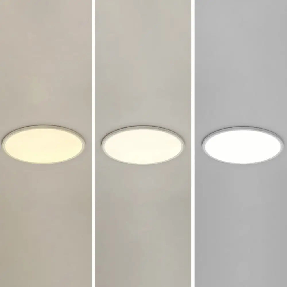 Led Ceiling Mount Fixture - Ultrathin & Simple Acrylic Flushmount Lighting In White / 19.5’ Third