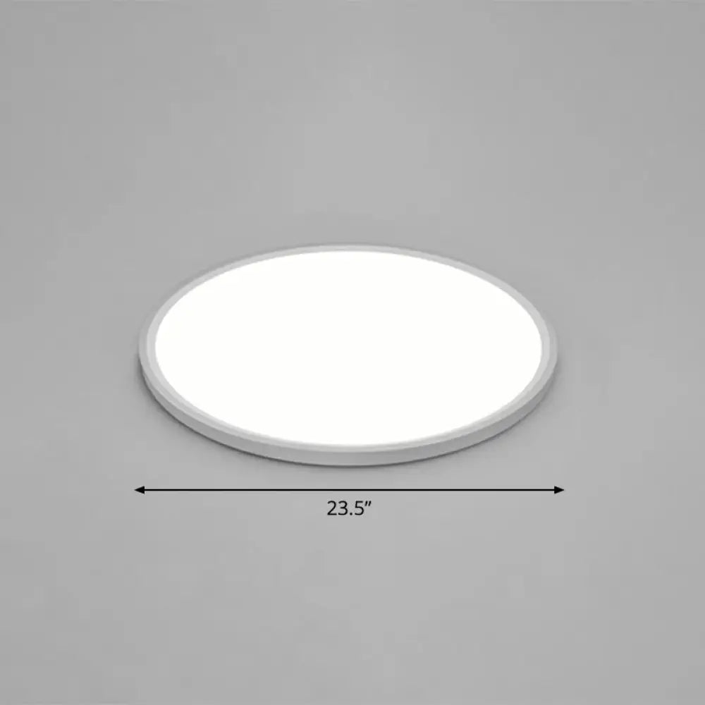 Led Ceiling Mount Fixture - Ultrathin & Simple Acrylic Flushmount Lighting In White / 23.5’
