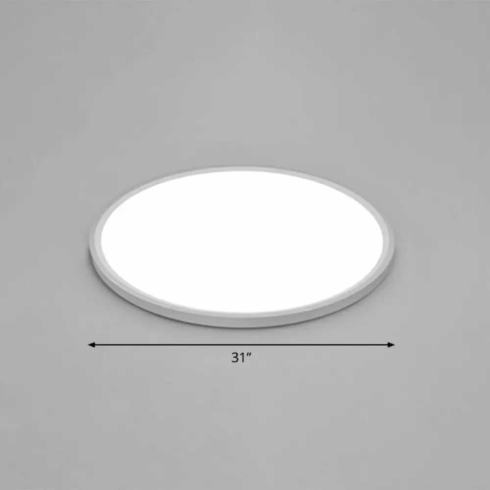 Led Ceiling Mount Fixture - Ultrathin & Simple Acrylic Flushmount Lighting In White / 31’