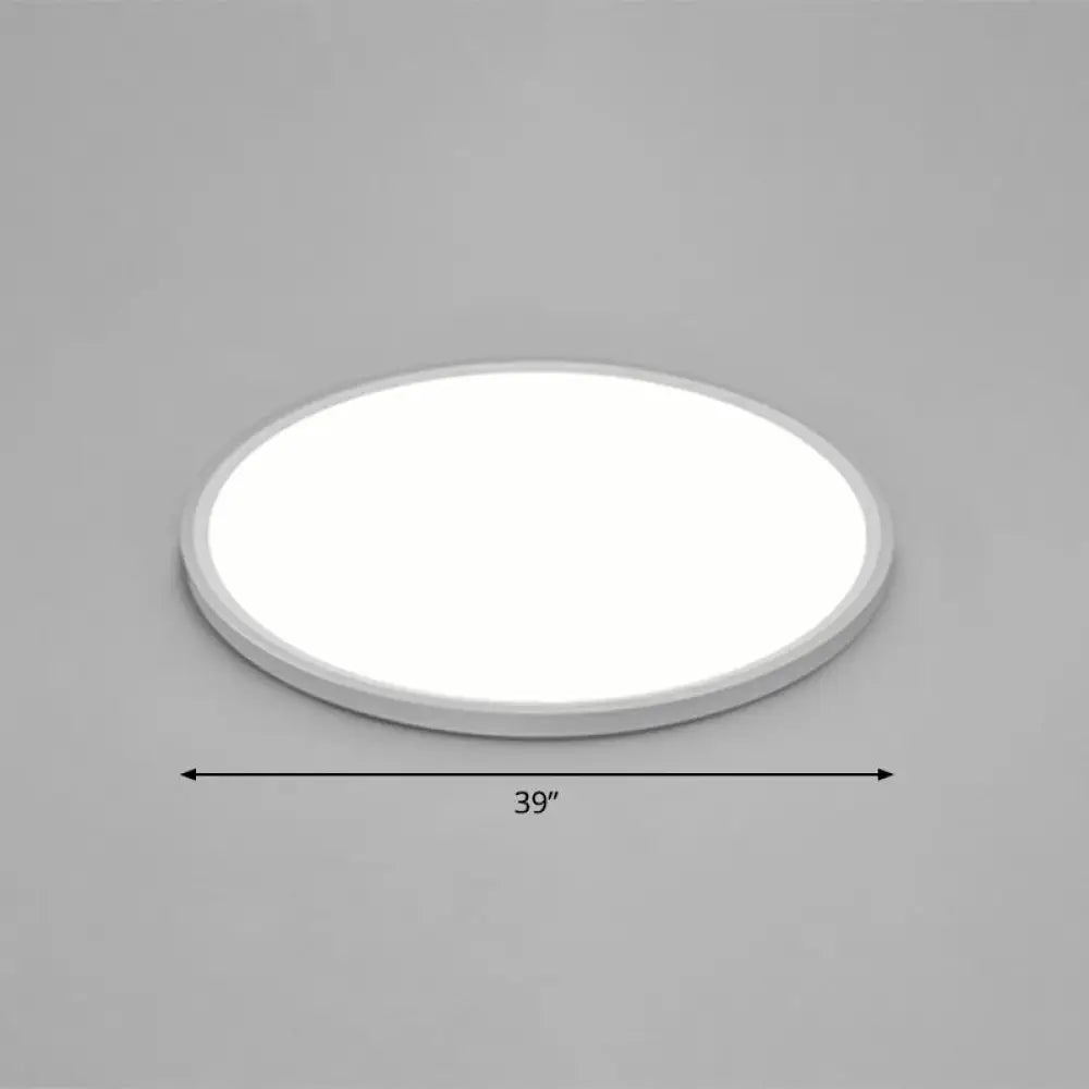 Led Ceiling Mount Fixture - Ultrathin & Simple Acrylic Flushmount Lighting In White / 39’