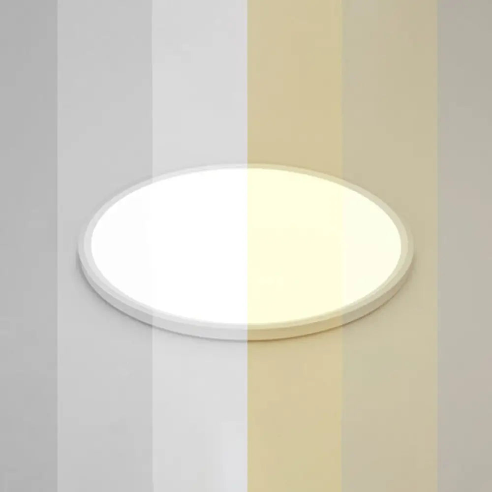 Led Ceiling Mount Fixture - Ultrathin & Simple Acrylic Flushmount Lighting In White / 39’ Remote