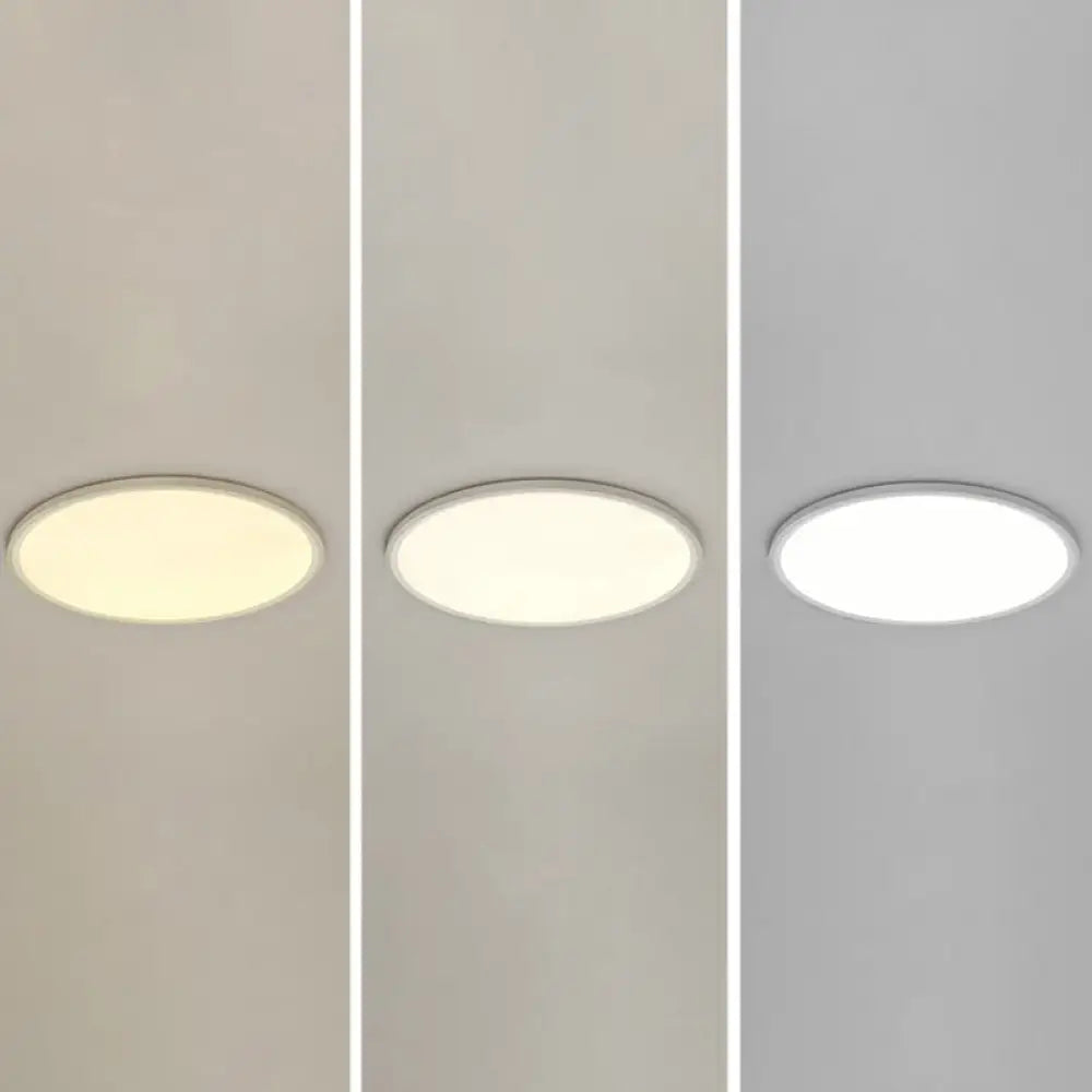 Led Ceiling Mount Fixture - Ultrathin & Simple Acrylic Flushmount Lighting In White / 39’ Third Gear