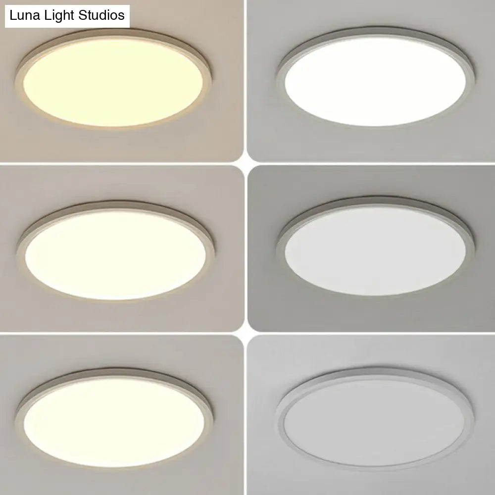 Led Ceiling Mount Fixture - Ultrathin & Simple Acrylic Flushmount Lighting In White