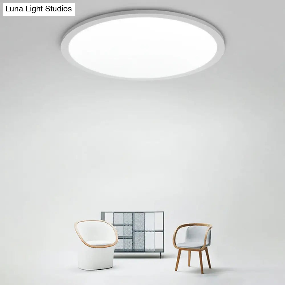 Led Ceiling Mount Fixture - Ultrathin & Simple Acrylic Flushmount Lighting In White