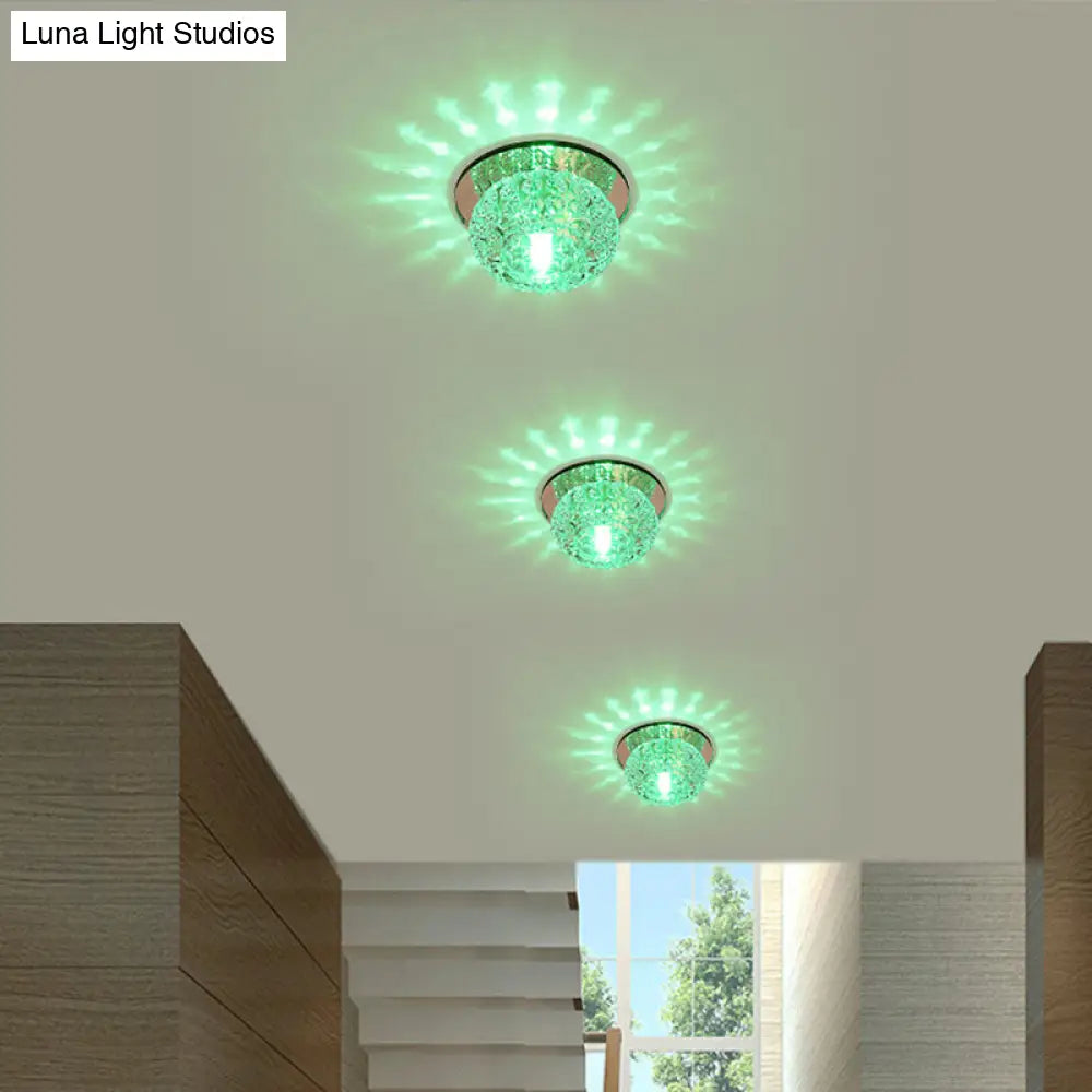 Led Mini Spotlight Ceiling Light With Elegant Crystal Shade - Perfect For Living Room Décor