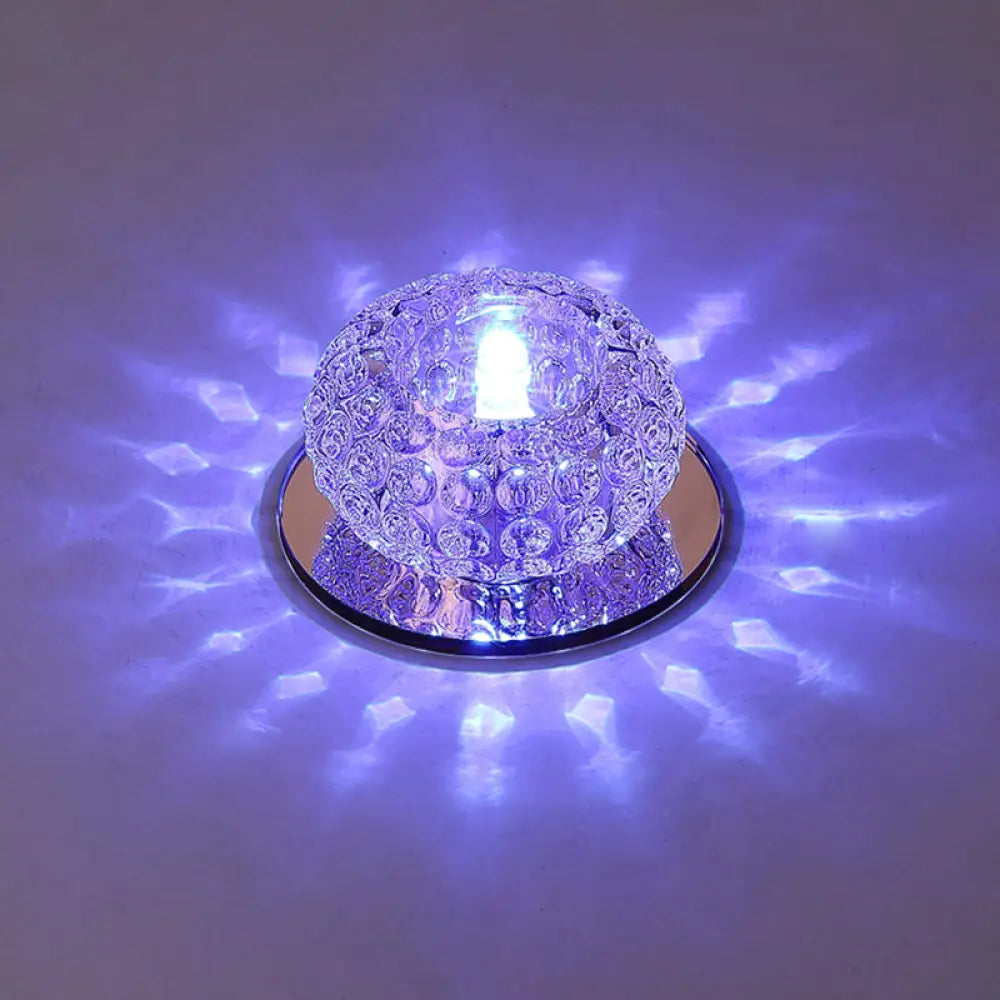 Led Mini Spotlight Ceiling Light With Elegant Crystal Shade - Perfect For Living Room Décor Clear