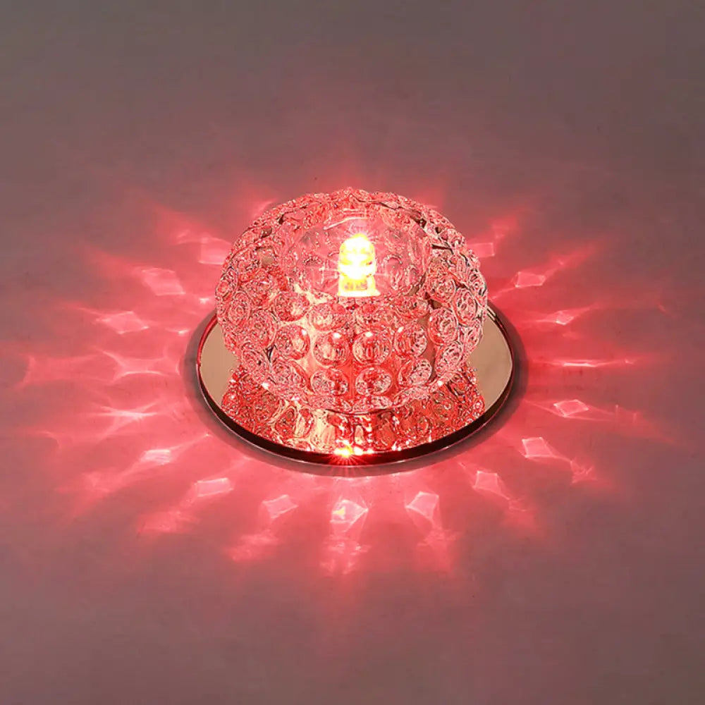 Led Mini Spotlight Ceiling Light With Elegant Crystal Shade - Perfect For Living Room Décor Clear