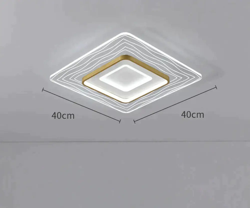LED Modern Simple Circular Square Bedroom Dining Room Ceiling Lamp Square / Small / White light Ceiling