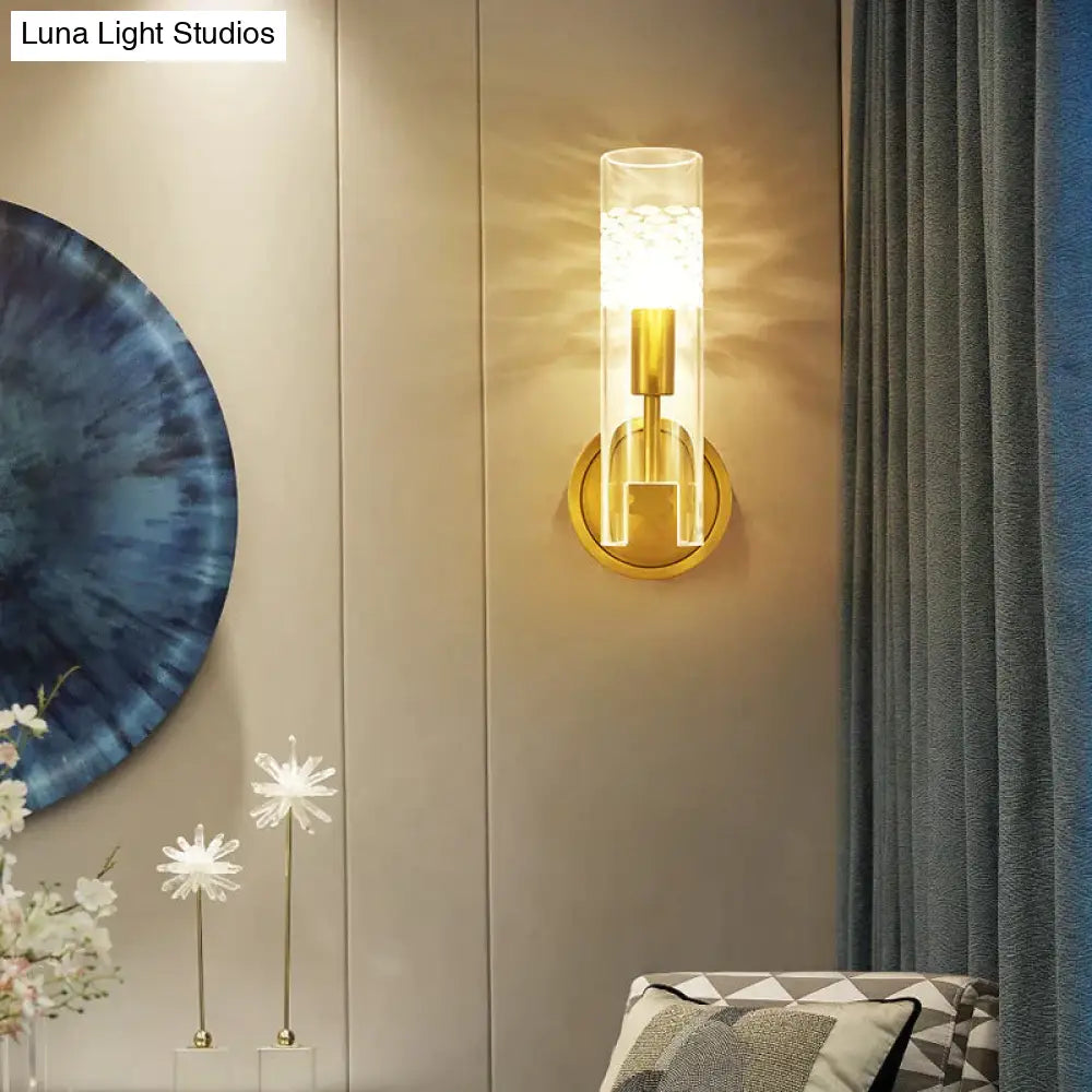 Light Luxury New Study Room Bedside Corridor Full Copper Wall Lamp Single head / Without light source Copper Wall Lamps