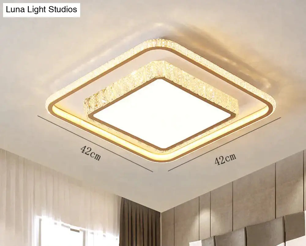 Living Room Lamp Simple Atmosphere LED Ceiling Crystal Bedroom Lamp Ceiling