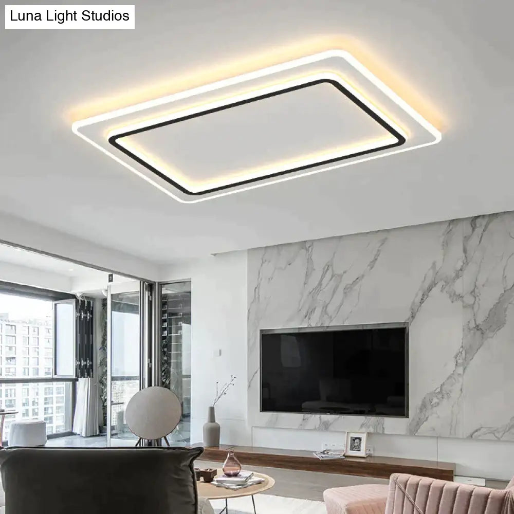 Living Room Lamps Modern Simple Atmosphere Rectangular Led Ceiling Lamp Ceiling