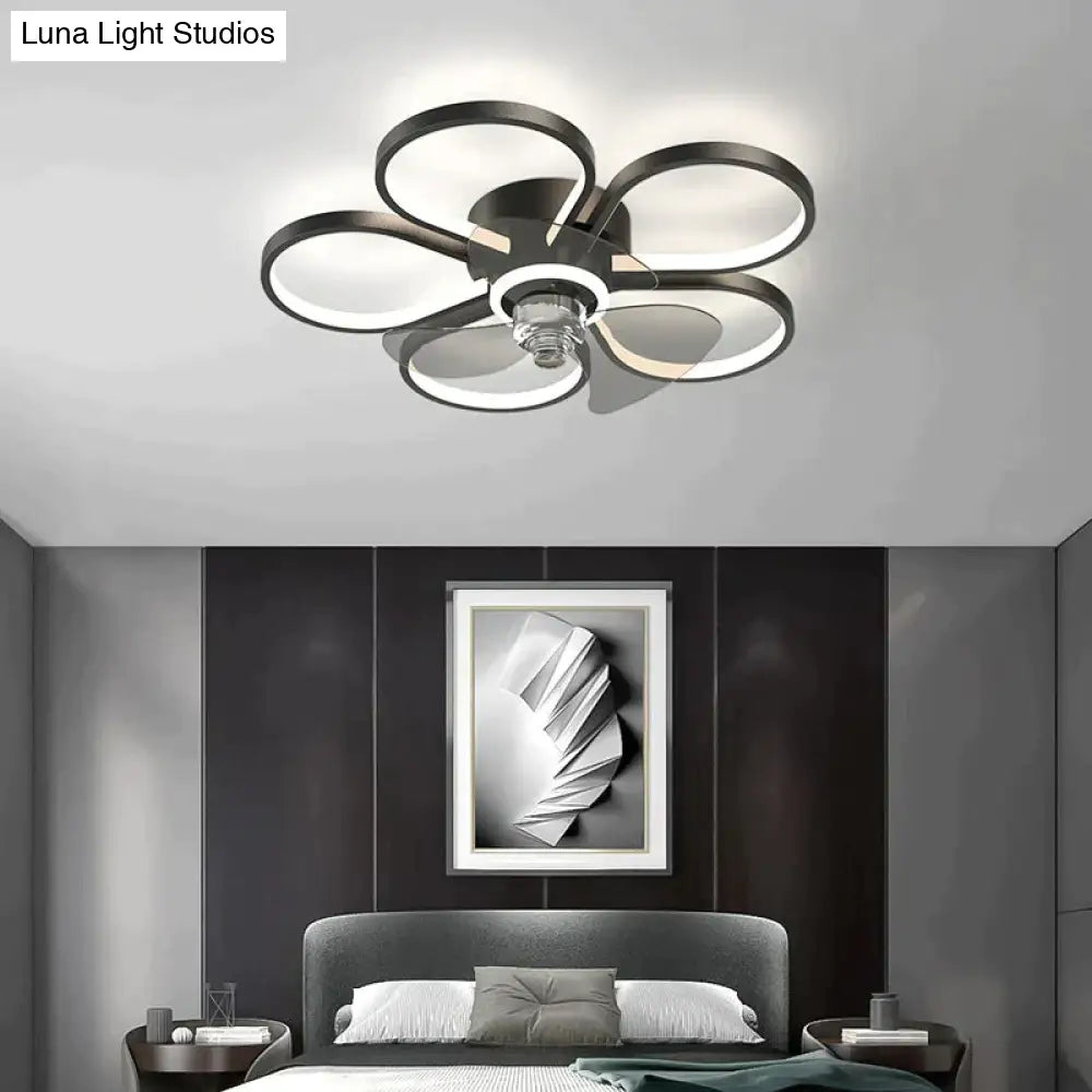Luxury Ceiling Fan Lamp Bedroom Ultra-thin Quiet Restaurant Ceiling Lamp with Electric Fan Ceiling