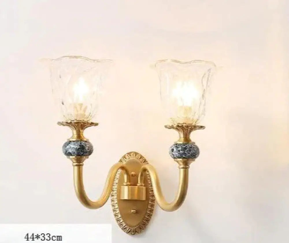 Luxury Nordic Style Bedroom Full Copper Wall Lamp Double / Without light source Copper Wall Lamps