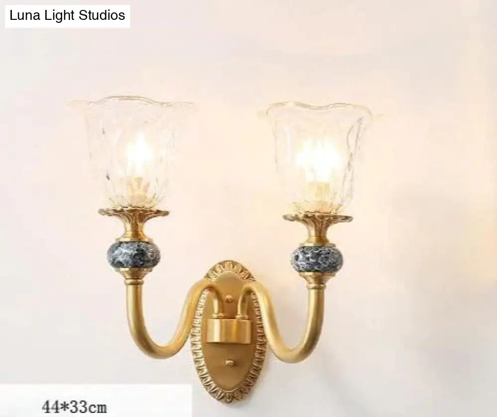 Luxury Nordic Style Bedroom Full Copper Wall Lamp Double / Without Light Source Lamps