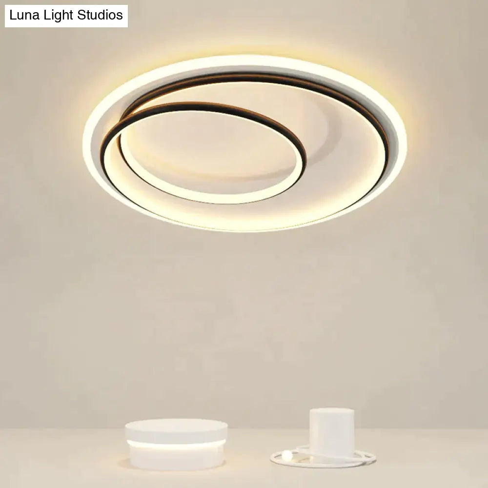 Master Bedroom Study Simple Modern Atmosphere Personalized Creative Led Room Ceiling Lamp Black /