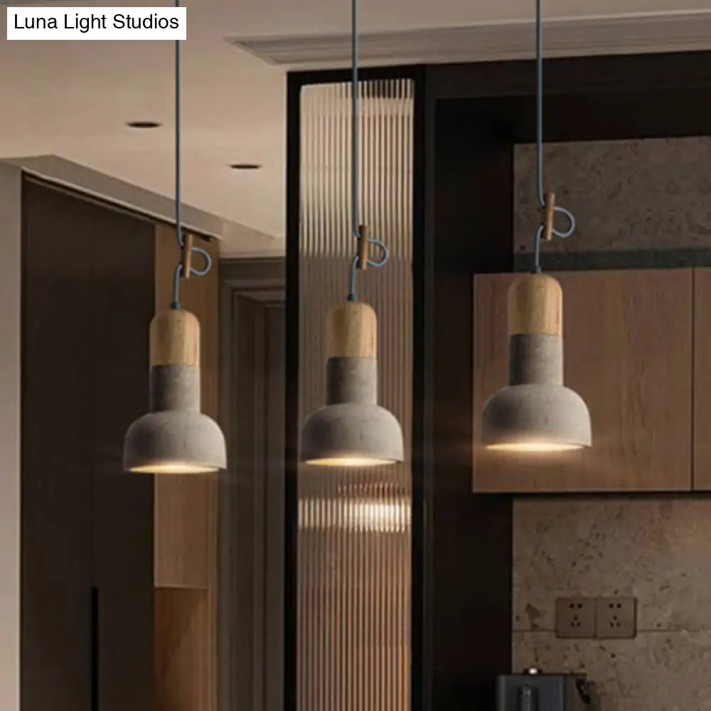 Minimalist Dining Room Ceiling Lamp - Flashlight Inspired Design - Cement - 1Head Ceiling Lighting