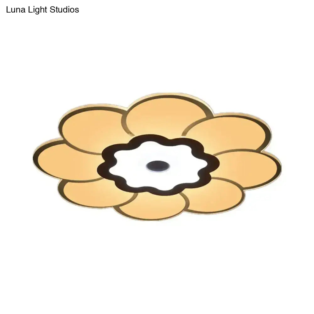 Minimalist Flush Mount Led Ceiling Lamp In White With Ultrathin Design & Acrylic Finish