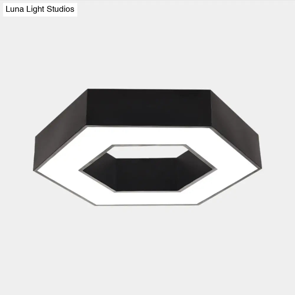 Minimalist Geometric Metal Led Ceiling Mount Light For Offices