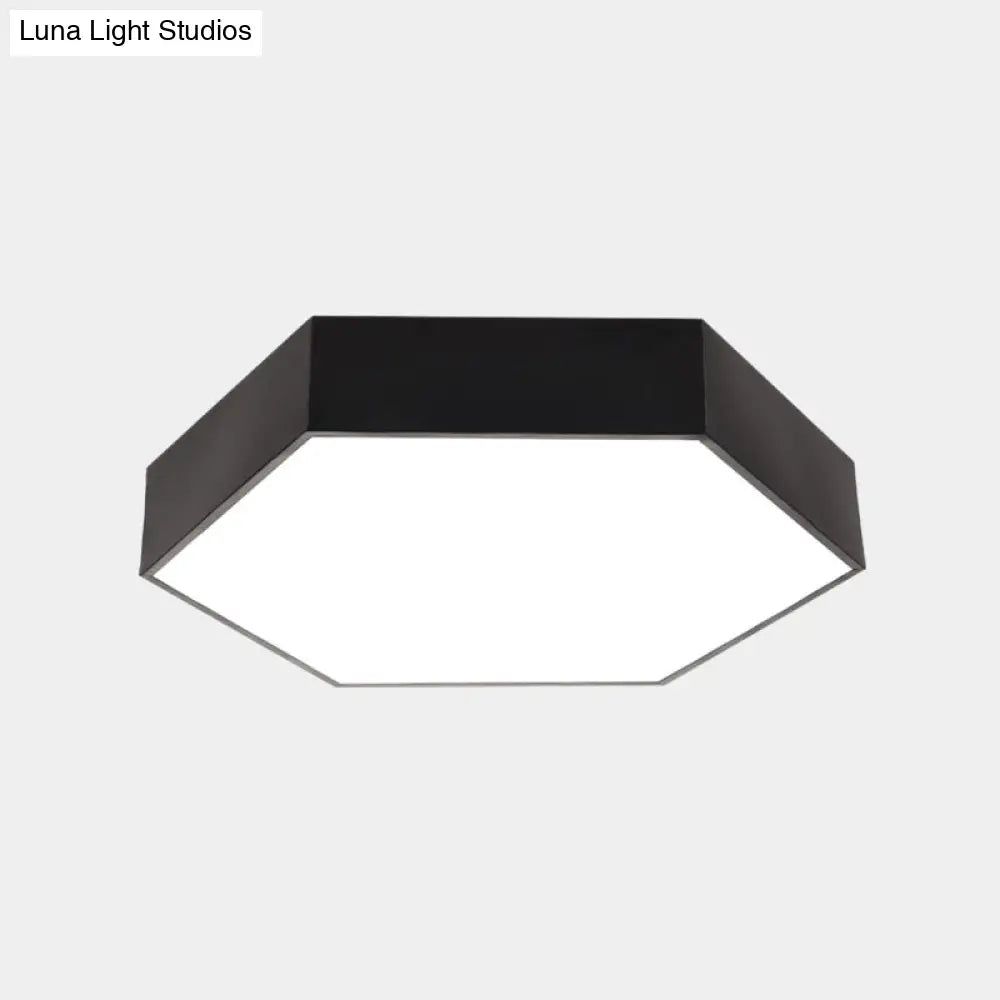 Minimalist Geometric Metal Led Ceiling Mount Light For Offices