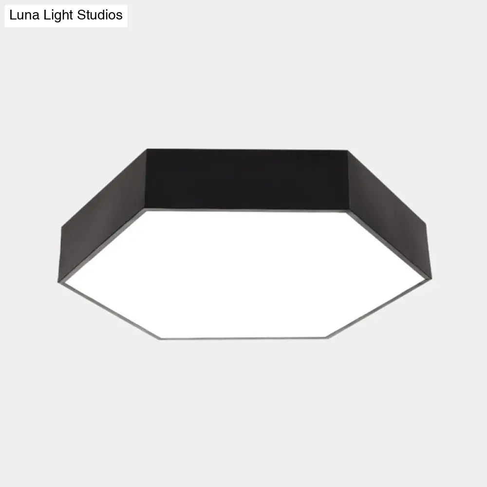 Minimalist Geometric Metal Led Ceiling Mount Light For Offices