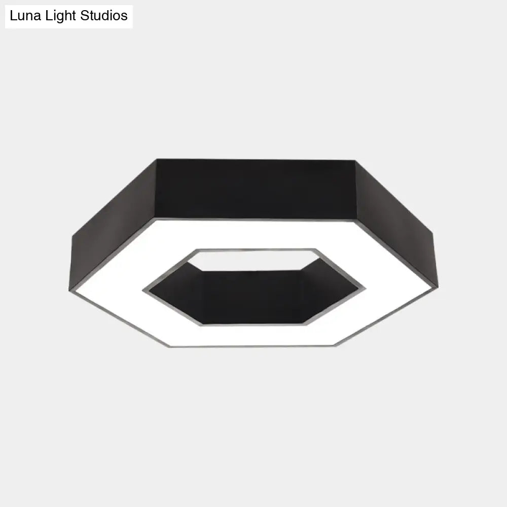 Minimalist Geometric Metal Led Ceiling Mount Light For Offices