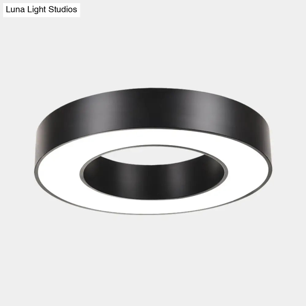 Minimalist Geometric Metal Led Ceiling Mount Light For Offices