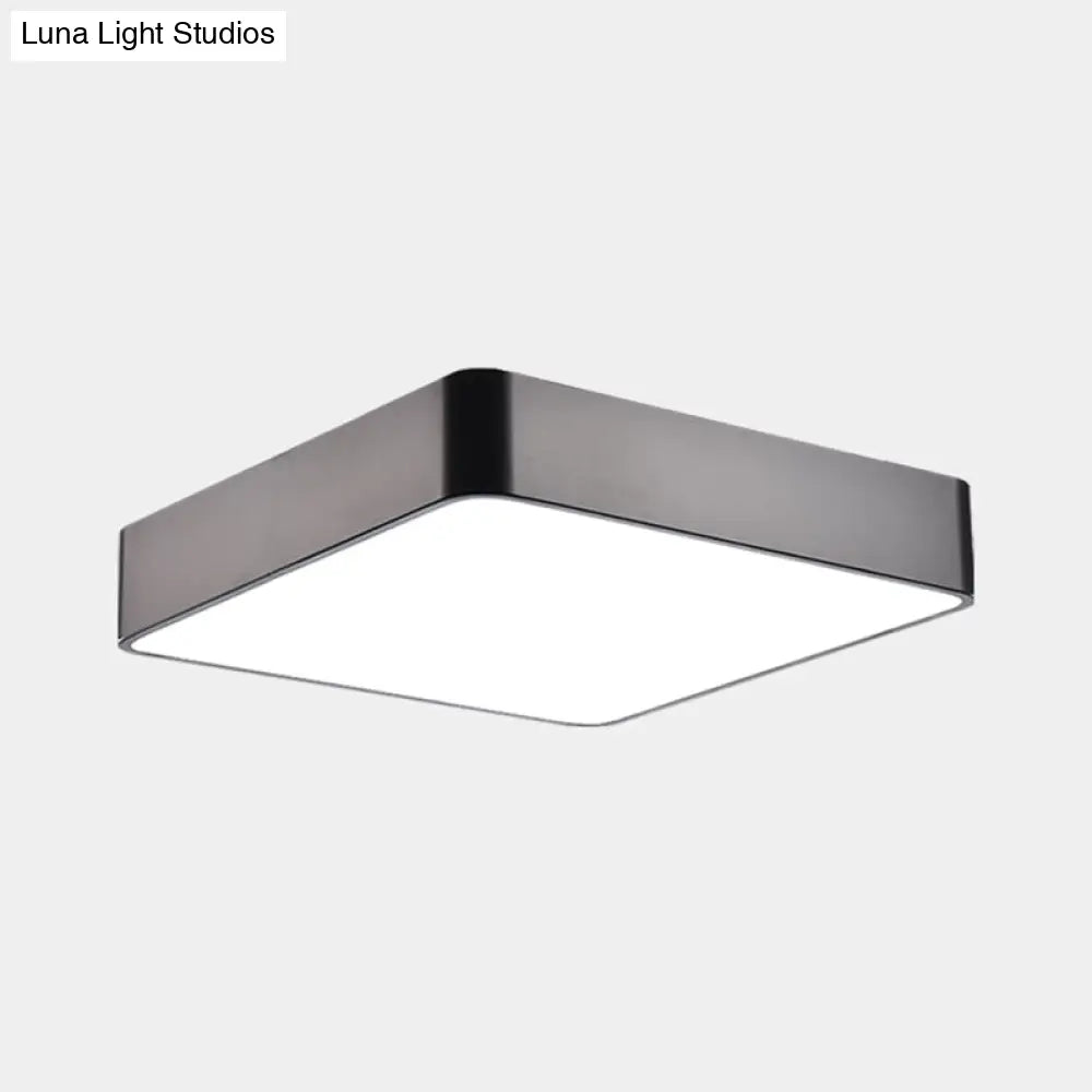 Minimalist Geometric Metal Led Ceiling Mount Light For Offices
