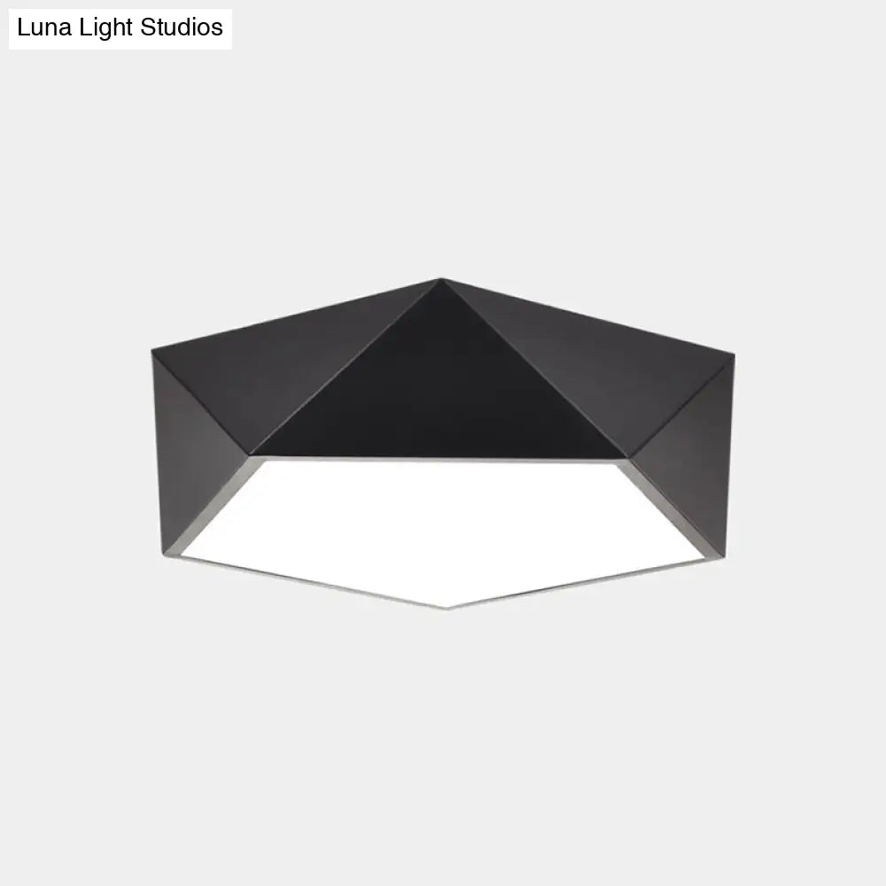 Minimalist Geometric Metal Led Ceiling Mount Light For Offices