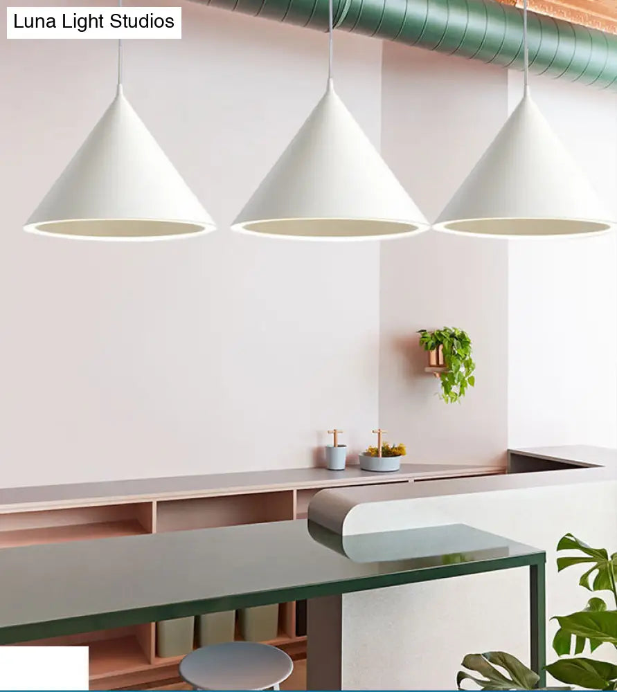 Minimalist Led Conical Pendant Light - Stylish Metal Ceiling Fixture